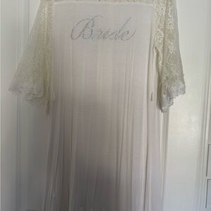 PJ Salvage Lace Bridal Robe - Size S